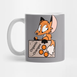 Fox in a Box of Oranges Mug